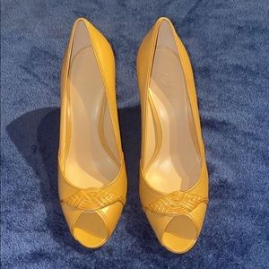 Cole Haan Tan Leather Pump Heels, 100mm